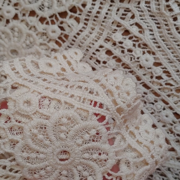 Cream Crochet Two-fer Top - Picture 8 of 12